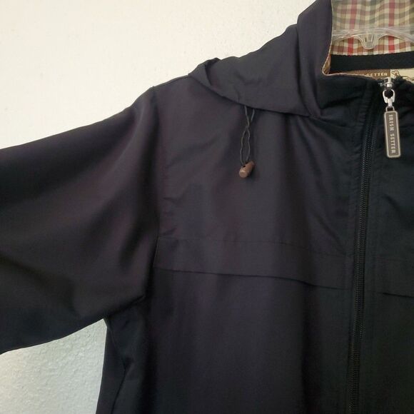 Irish Setter Country Flavor Rain Hoodie Jacket Full Zip Lined Womens Sz M Black - Picture 8 of 16